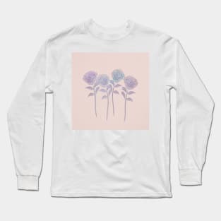 Cute Roses Watercolor Long Sleeve T-Shirt